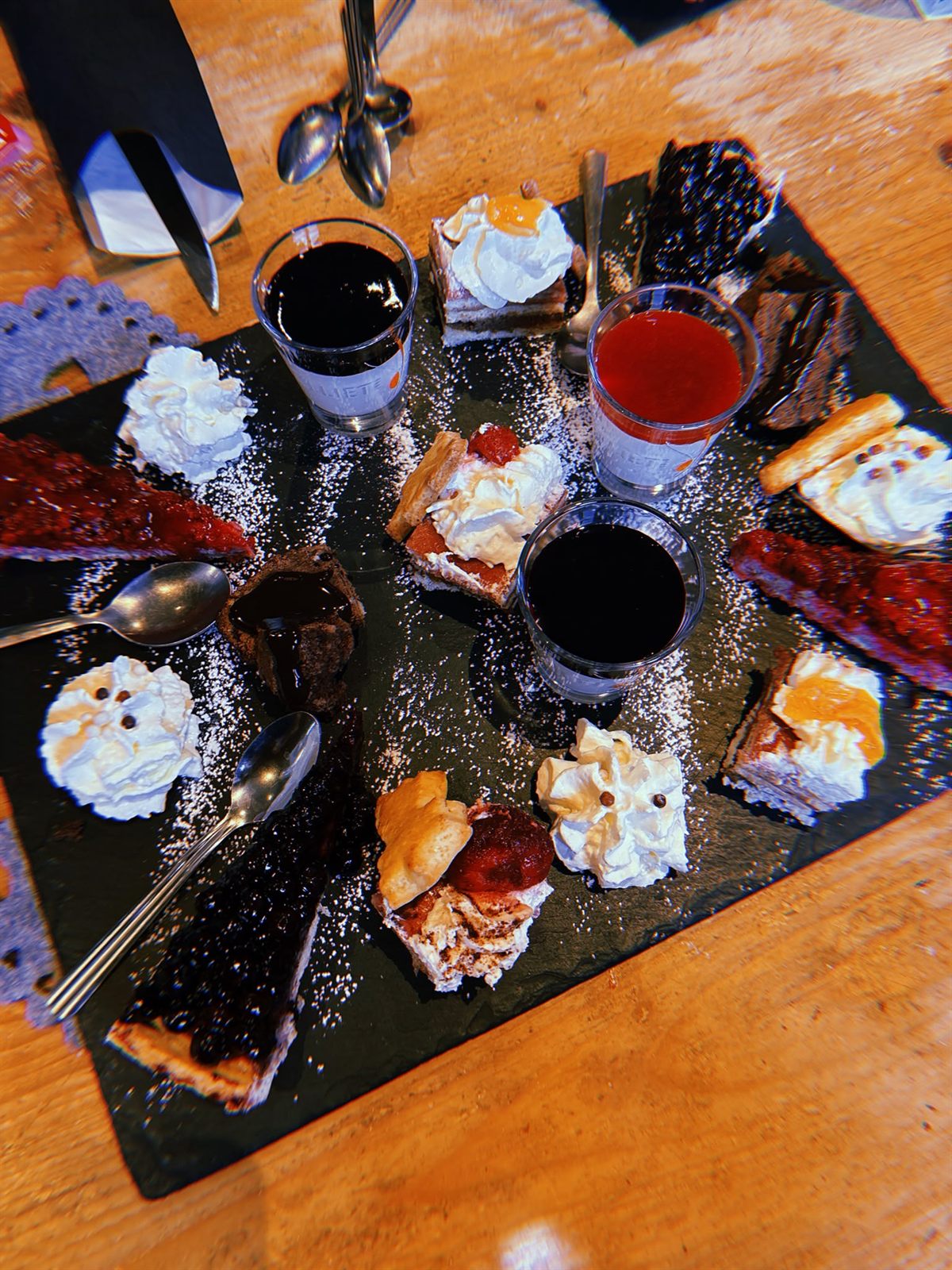 A dessert plate in La Toussuire